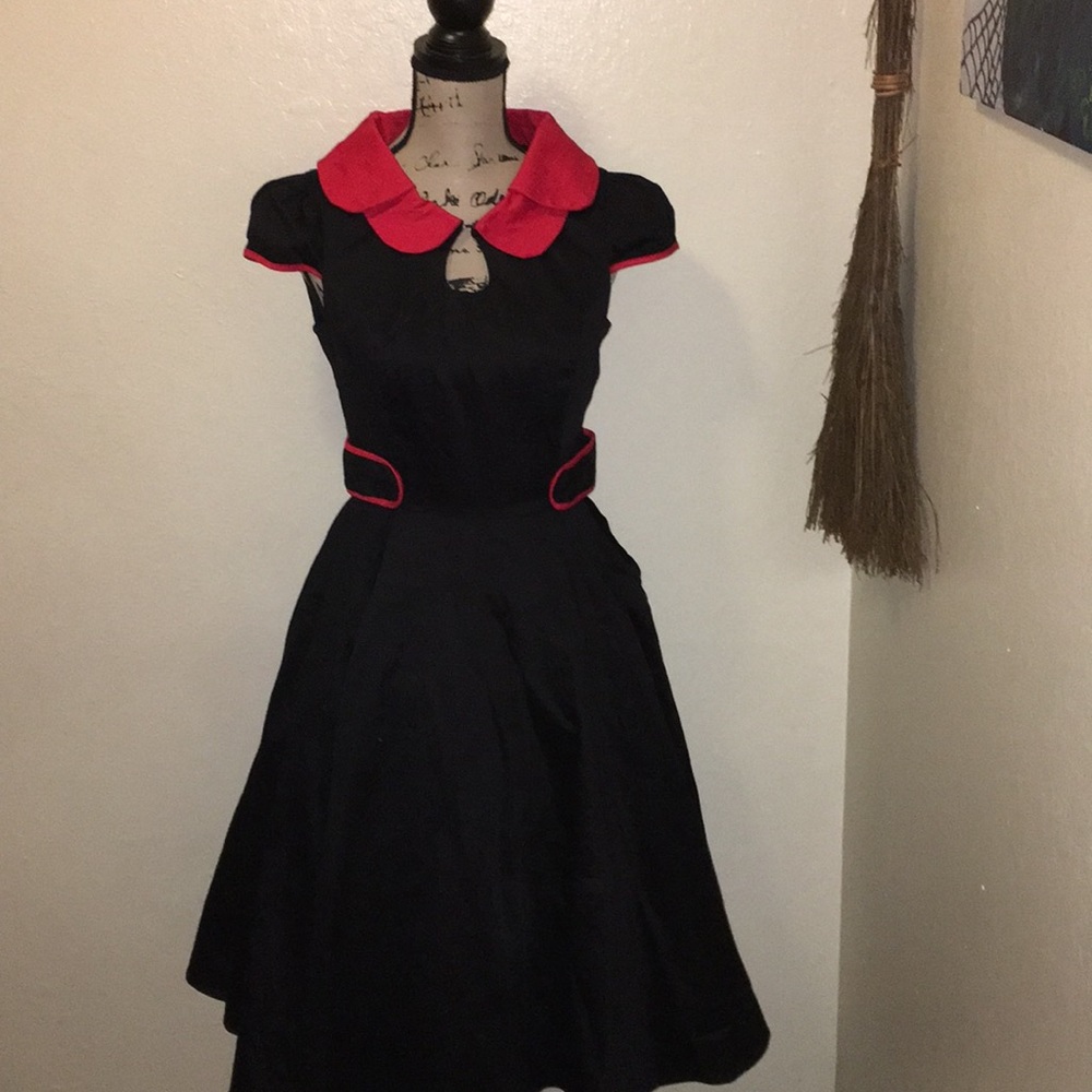 Dress, pinup dress, Hearts & Roses dress, midi